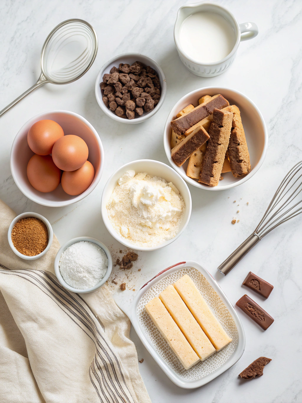 Ingrédients pour tiramisu kinder bueno
